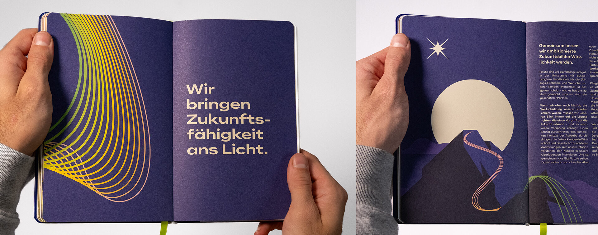 2Doppelseiten aus dem Brandbook Mockups