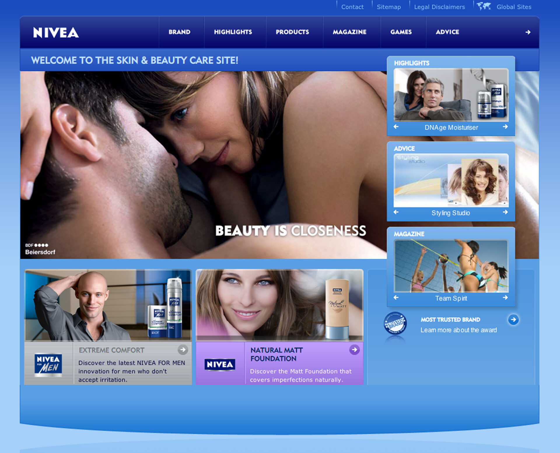 NIVEA Homepage