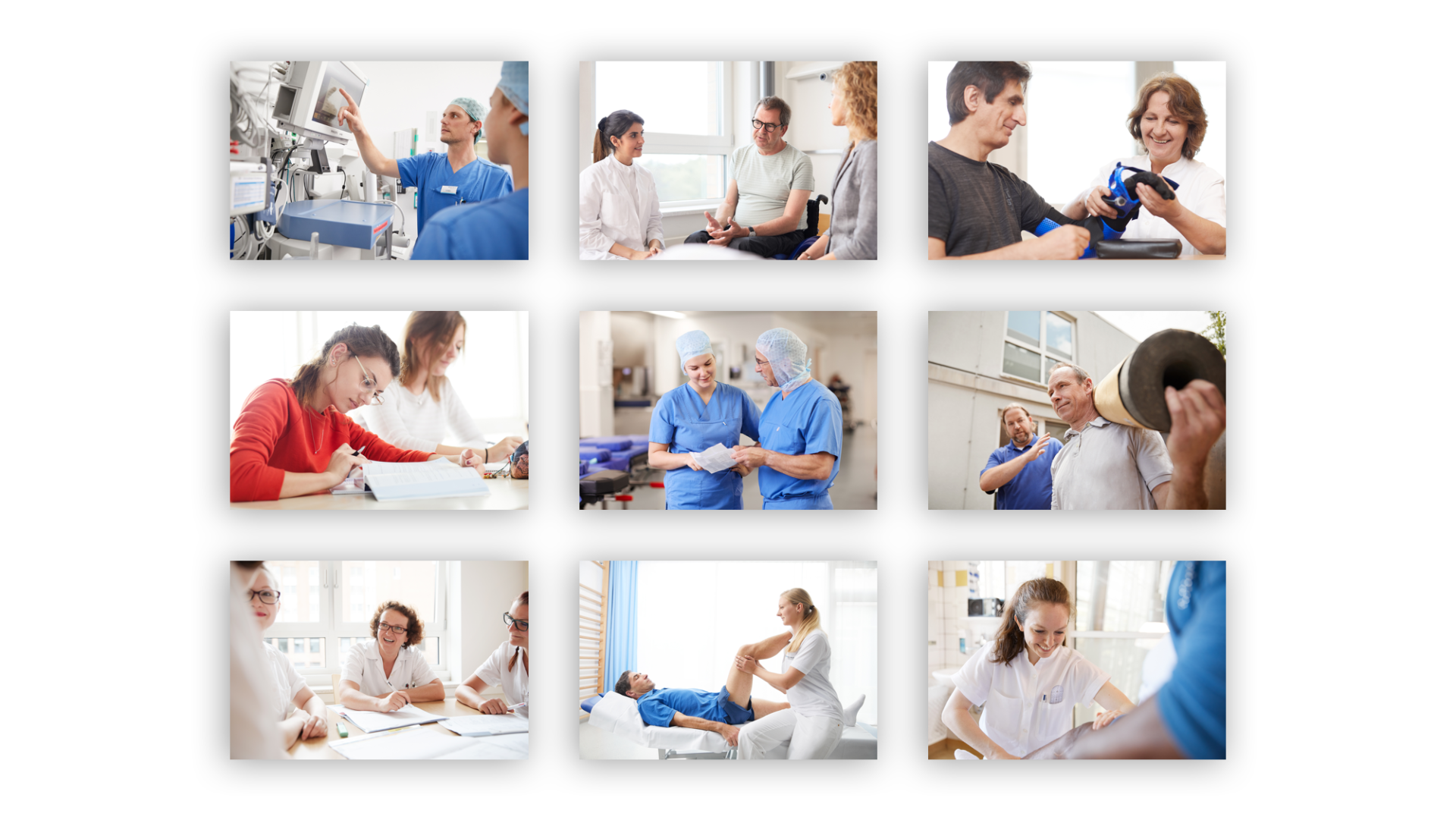 Darstellung des Klinikalltags als Fotoshooting.