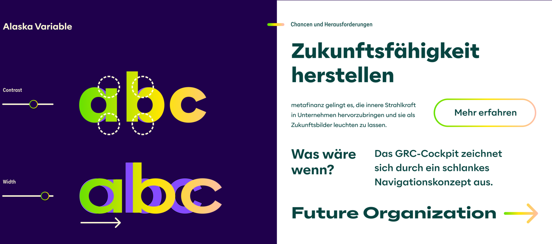 metafinanz Typography Moodboard